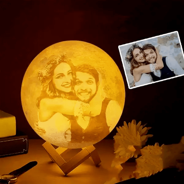 Personalized Photo 3D Moon Lamp Spotlight Gifts
