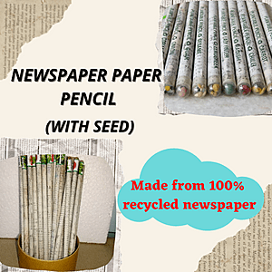 Newspaper Paper Pencil (With Seeds)