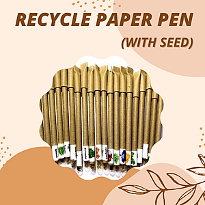 Recycled Paper Pen (With Seeds)