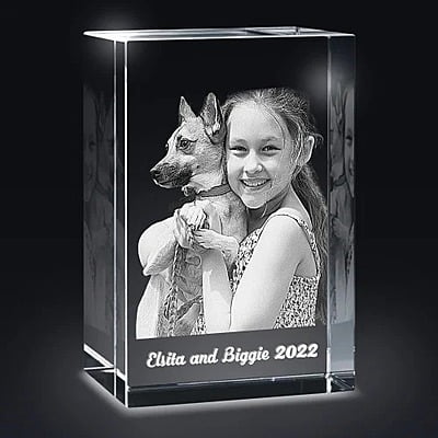 3D Crystal Photo Cube - Spotlight Gifts
