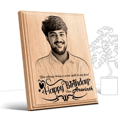 Personalized Birthday Gifts (4 x 5 in) | Photo on Wood | Wooden Engraving Photo Frame - Spotlight Gifts Personalized Birthday Gifts (4 x 5 in) | Photo on Wood | Wooden Engraving Photo Frame - Spotlight Gifts