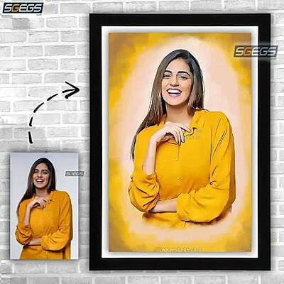 Photo to Art Digital Painting with Frame | Customized Personalized Frame - Spotlight Gifts